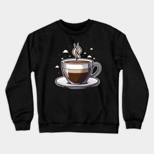 Hot coffee cup with clouds Crewneck Sweatshirt